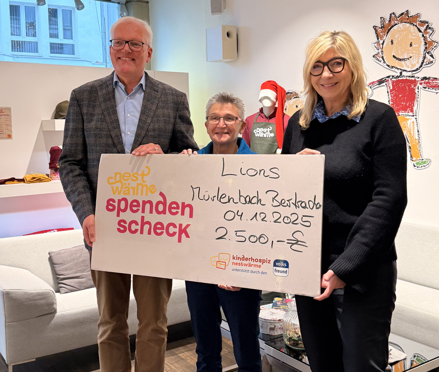 Spendenübergabe an Nestwärme e.V.