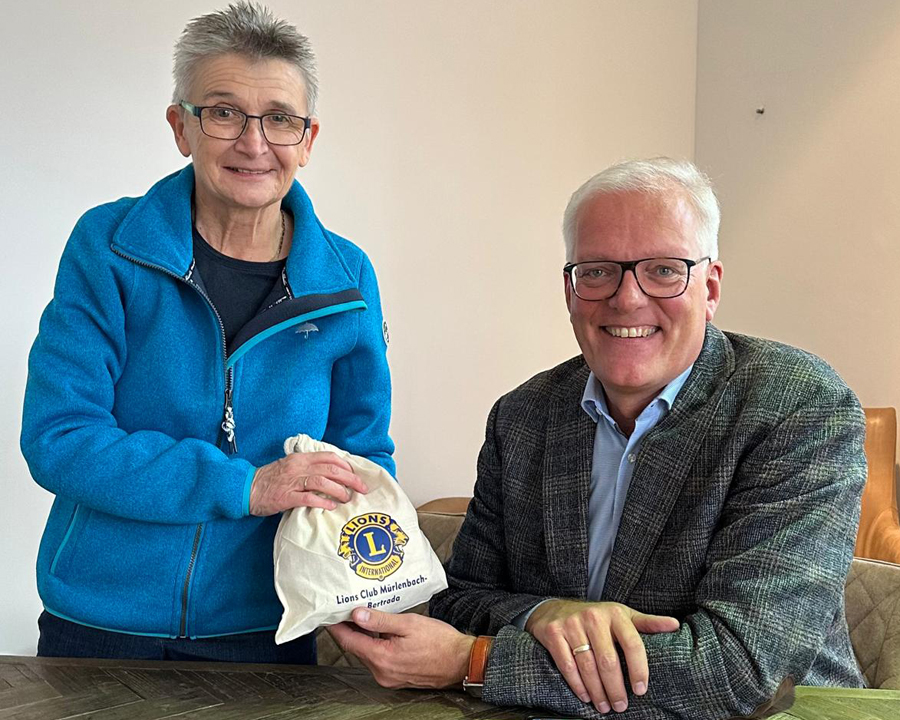 Ein Löwenspiel wird übergeben an Nestwärme